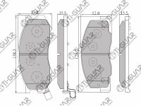 Тормозные колодки TG-469C/PF1404 (КЕРАМИКА)* Ti·GUAR