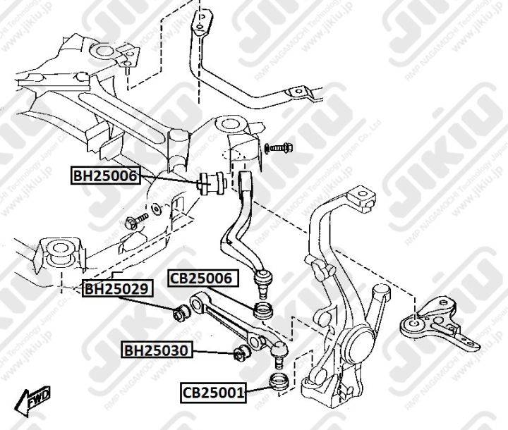 Пыльник опоры шаровой CB25006 * JIKIU