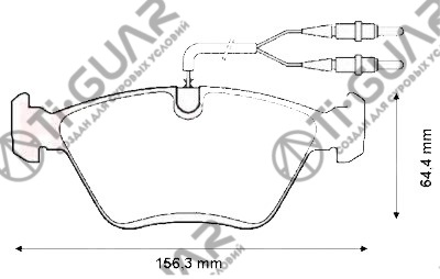 Тормозные колодки TG-1064/PN0012W* Ti·GUAR Тормозные колодки TG-1064/PN0012W* Ti·GUAR
