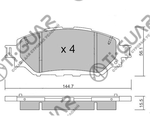 Тормозные колодки TG-1803/PN1803* Ti·GUAR Тормозные колодки TG-1803/PN1803* Ti·GUAR
